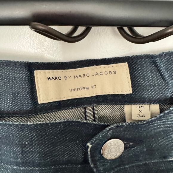 Marc by Marc Jacobs Denim Uniform Fit Jeans Blue Cotton Zip Pockets Mens Sz 36 - Picture 2 of 7